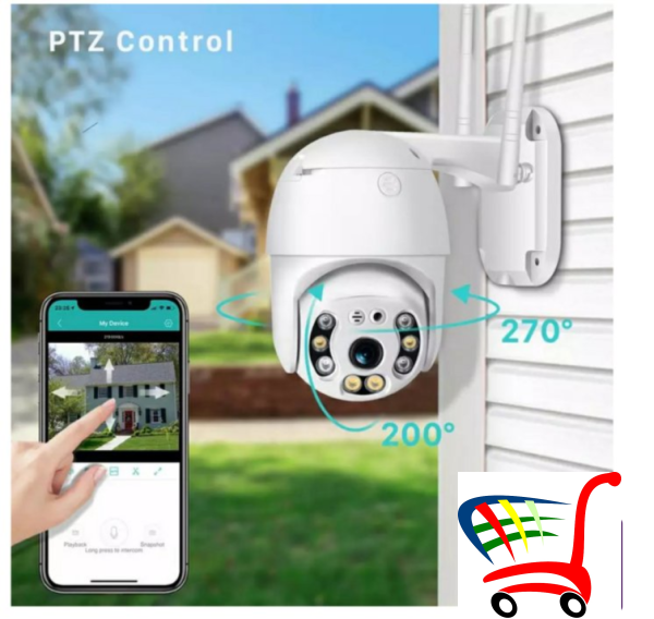 Ptz/Wifi/Ip/1080P/345C/Sd Najbolja Spoljna Kamera Dve Antene -