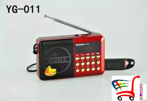 Radio Fm Yg-011 - Usb Mikro Sd Radio Punjiva Baterija