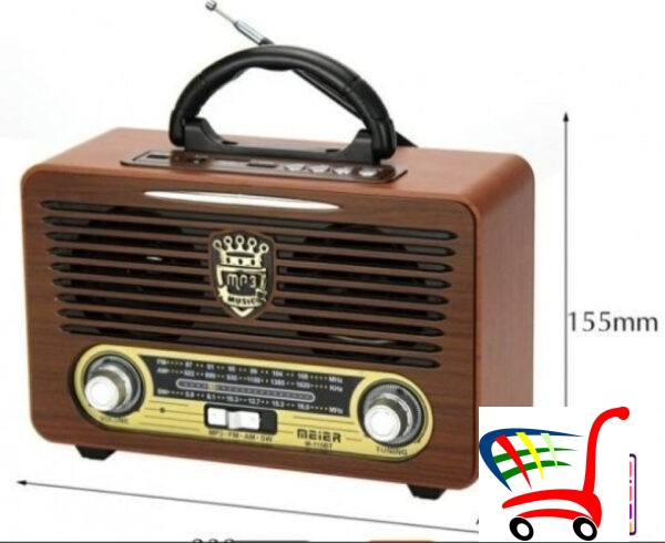 Radio Na Baterije I Struju - Retro Izgled - M 115Bt