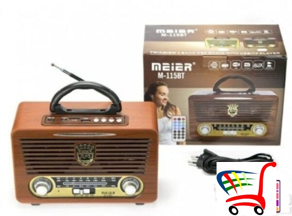 Radio Na Baterije I Struju - Retro Izgled - M 115Bt