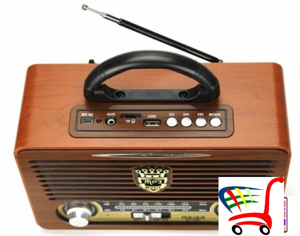 Radio Na Punjenje - Retro Izgled Usb Bt Aux