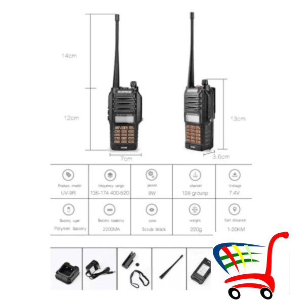 Radio Stanica Uv 9R Vodootporna I Jaca ! Super Model -