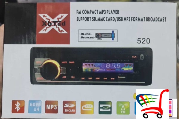 Radio Za Auto Blutut Usb Mp3 I 4-Bt-520 -