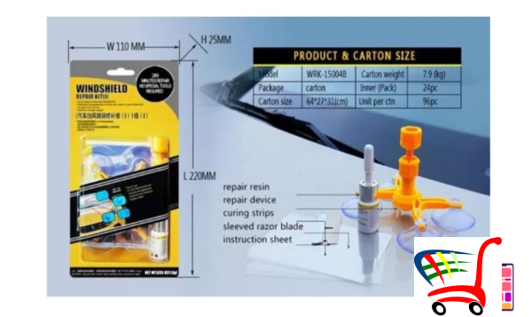 Repair Kit / Komplet Set Za Popravku Auto Stakla -