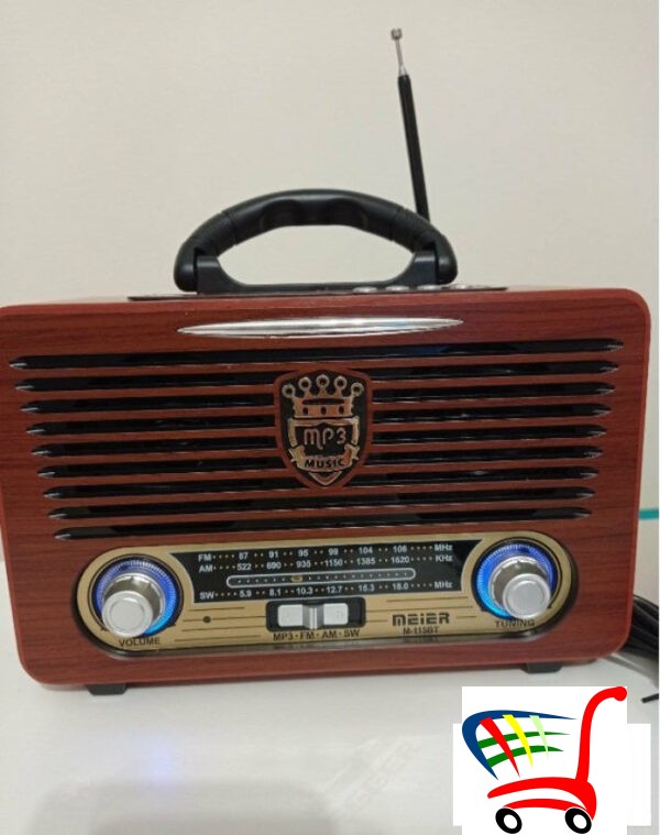 Retro Bluetooth Radio Sa Daljinskim Upravljacem -