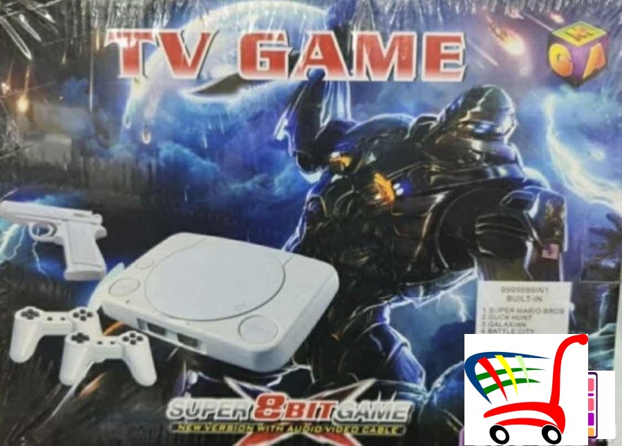 Retro Konzola Sa Dva Dojstika I Pitolj Tv Game 555 -