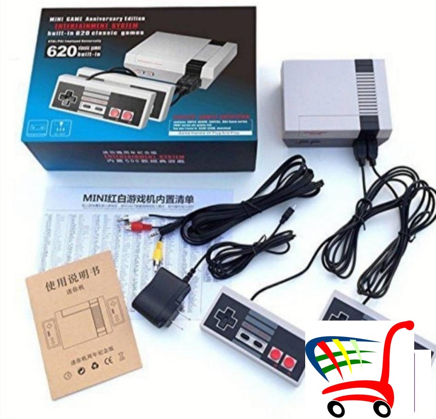 Retro Konzola Sa Dva Dzojstika-620 Igrica -