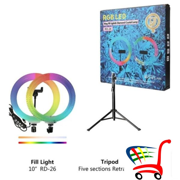 Rgb Ring Light 10 Ina & Diamond Crystal Lamp -