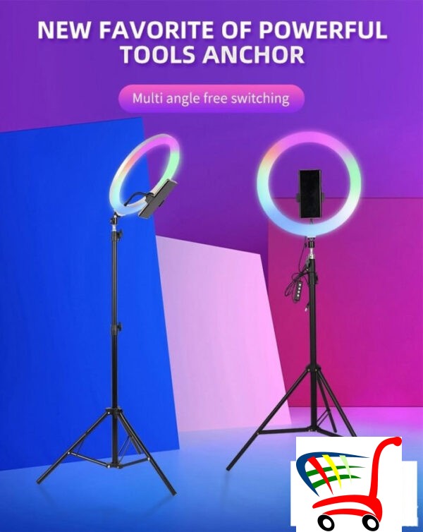 Rgb Ring Light 10 Ina & Diamond Crystal Lamp -