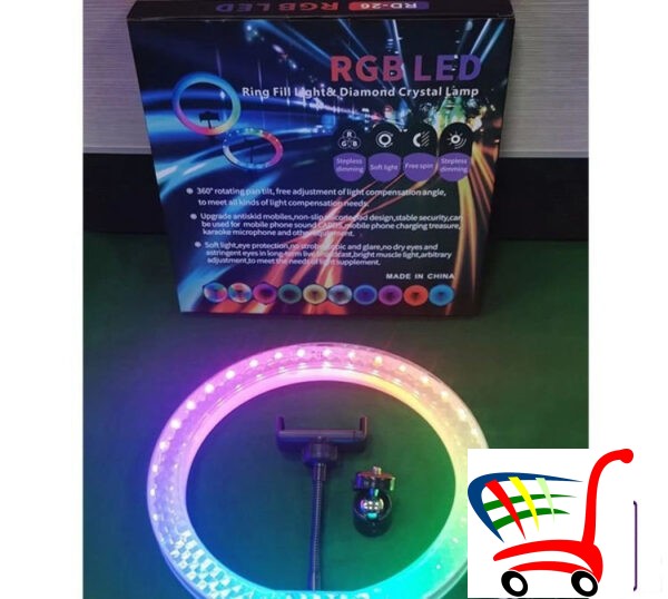 Rgb Ring Light 12 Ina & Diamond Crystal Lamp -