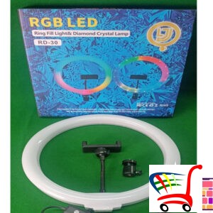 Rgb Ring Light 12 Ina & Diamond Crystal Lamp -