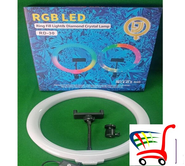 Rgb Ring Light 12 Ina & Diamond Crystal Lamp -