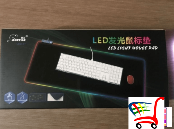 Rgb Velika Podloga Za Mis I Tastaturu-Rgb Svetleca Podloga -