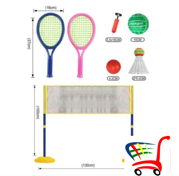 Set 2 In 1 Badminton I Odbojka () -