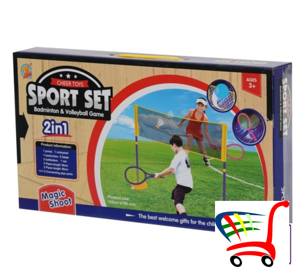 Set 2 In 1 Badminton I Odbojka () -