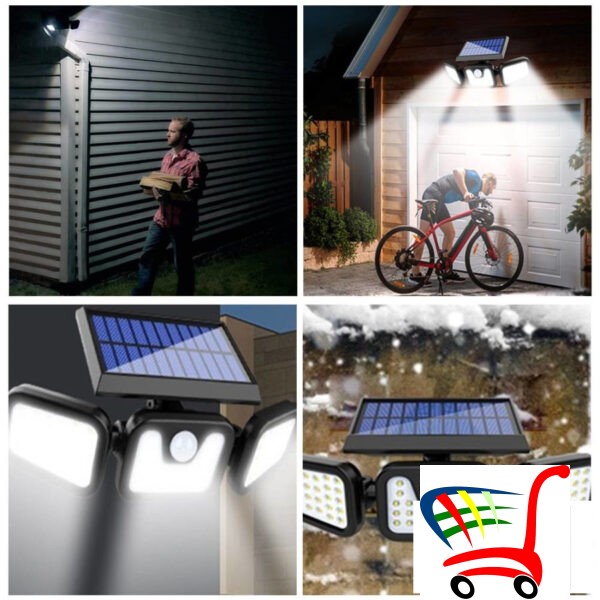 Solarna Lampa/3 Rotirajue Glave/100 Dioda -