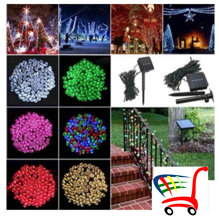 Solarne Led Lampice Cak 12M 100 Dioda Samo Kod Nas ! -