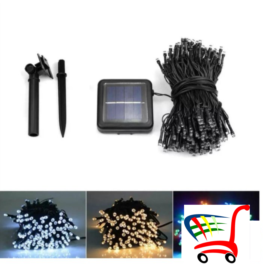 Solarne Led Lampice Cak 12M 100 Dioda Samo Kod Nas ! -
