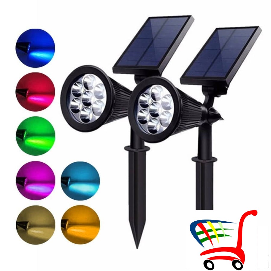 Solarni Lampa U Boji Reflektor Svetlo Vise Boja -