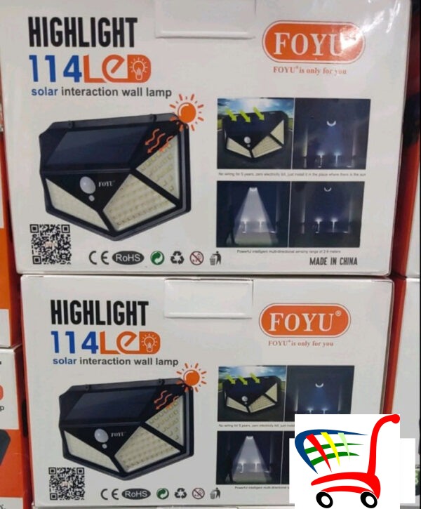 Solarni Reflektor 114 Led Dioda/30W -
