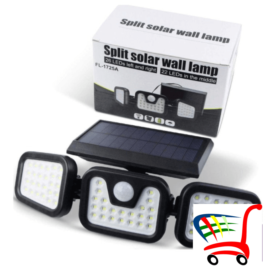 Solarni Reflektor Iz 3 Dela Sa 100 Dioda -