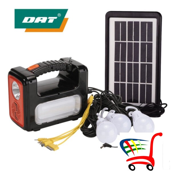 Solarni Sistem Sa Akumulatorom +3 Sijalice+Usb+Bt Radio Mp3 -