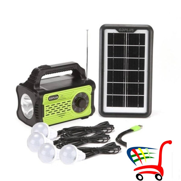 Solarni Sistem Sa Akumulatorom +Usb Bt Zvunik +3 Sijalice -