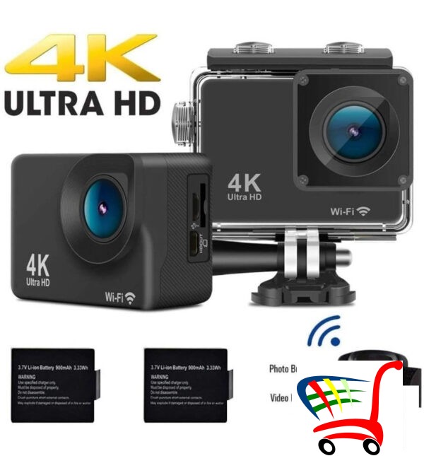 Sportska 4K Hd Wifi Kamera/ Akciona Kamera -