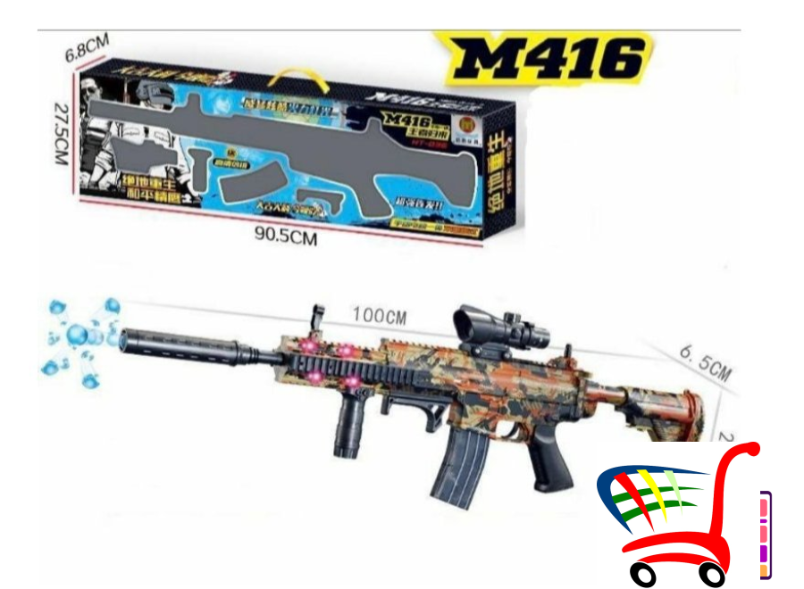 Steel Series M416 Puska Na Gel Kuglice Pubg Samo Kod Nas ! -