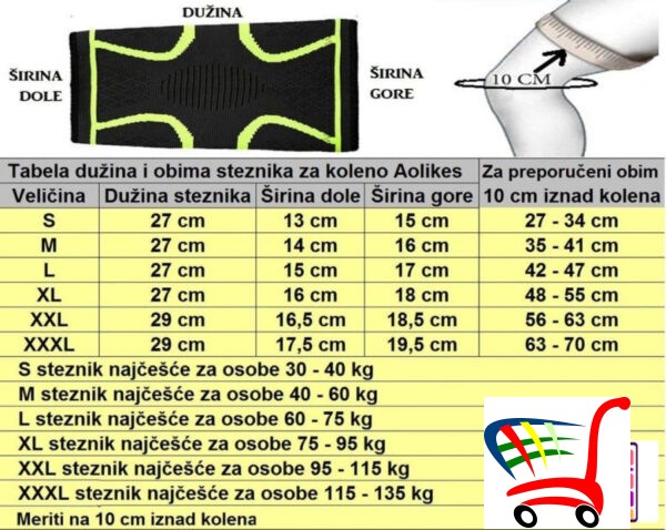 Steznik Za Koleno Aolikes Kompresiona Podrka -