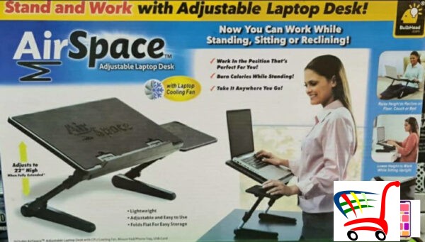 Sto Za Laptop Air Space Podesivi Sa Kulerom -