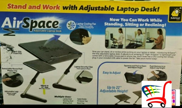 Sto Za Laptop Air Space Podesivi Sa Kulerom -