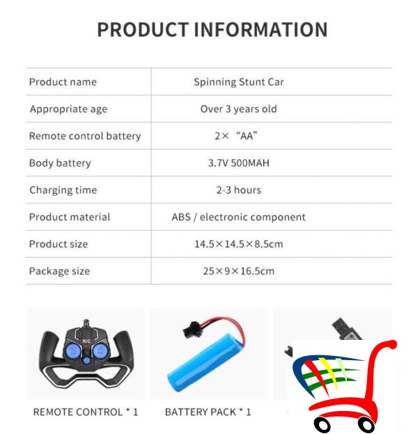 Stunt Car Auto Na Daljinski -