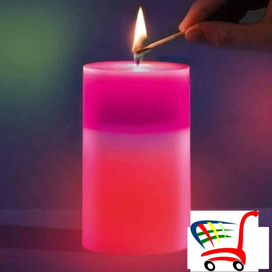 Sveca Koja Menja Boje Magicna Od Voska -
