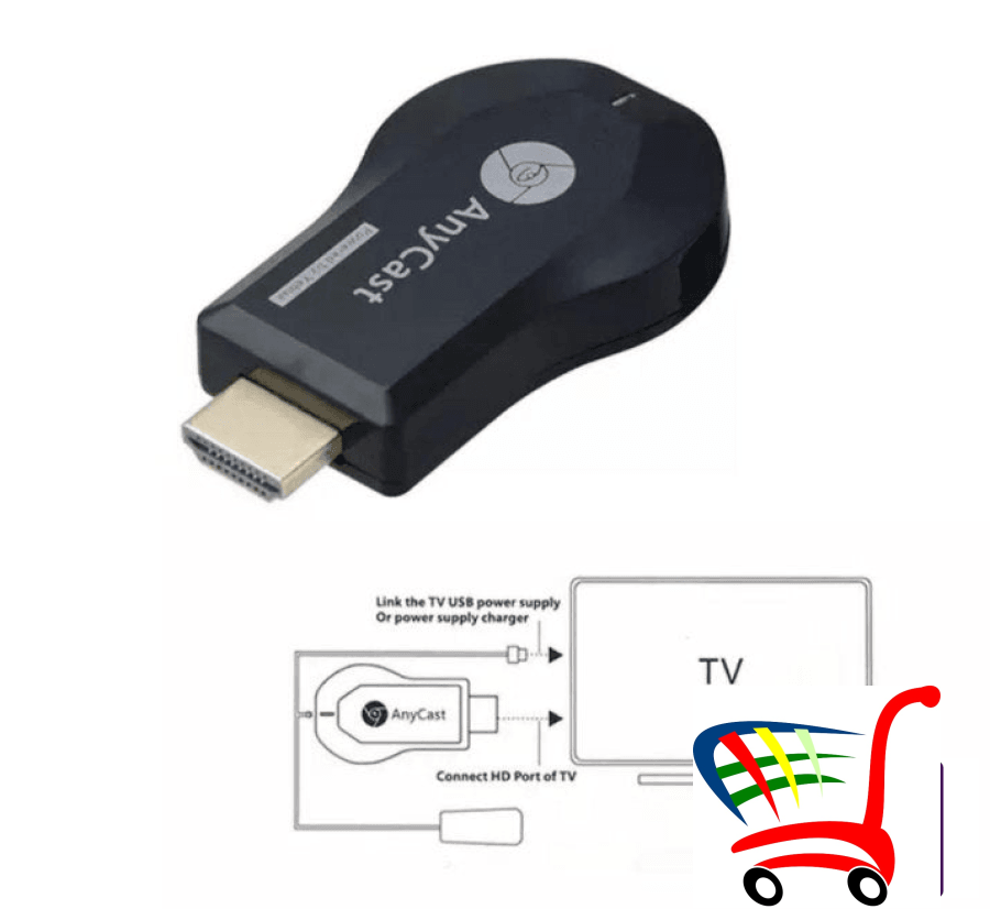 Tv Stick - Anycast M9+ 1080P Full Hd Rk3036