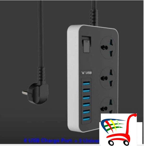 Univerzalna Uticnica +6 Usb Porta -