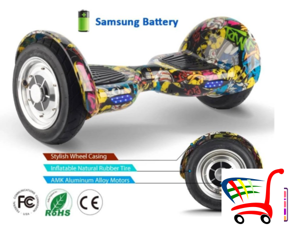 Veliki Bt Hoverboard Od Cak 10 Incha Raznih Boja -