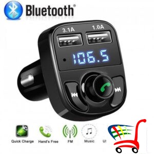 X8 Dvostruki Usb Punja I Transmiter Za Auto Fm Mp3 Plejer -
