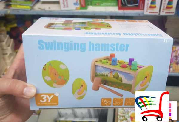 Zabavna Drvena Igraka Sa Ekiem -