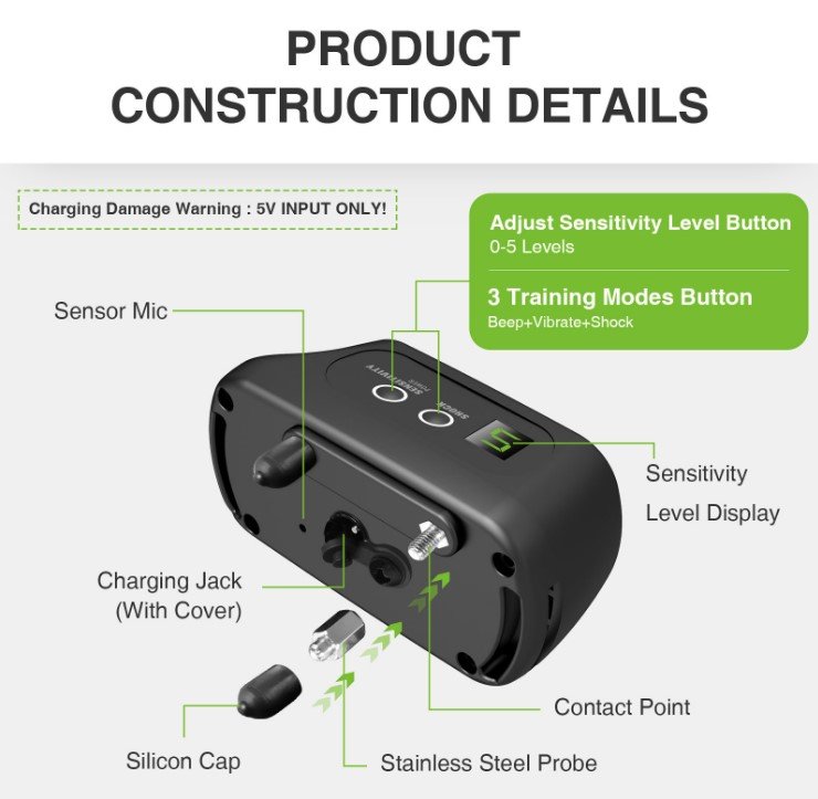 Shock ogrlica protiv lajanja pasa kontrolor lajanje za pse - Shock ogrlica protiv lajanja pasa kontrolor lajanje za pse - Image 2