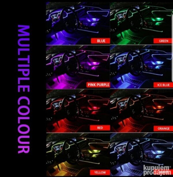 RGB LED Niti Ambijentalno osvetljenje za enterijer auta - RGB LED Niti Ambijentalno osvetljenje za enterijer auta - Image 3