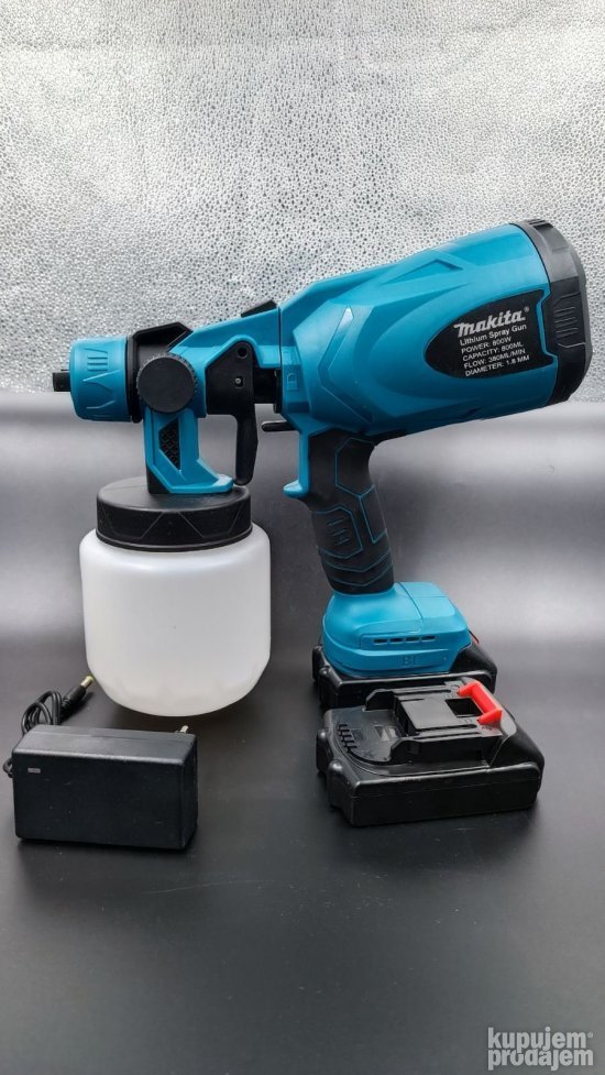 Makita Aku pistolj za farbanje sa dve baterije - Makita Aku pistolj za farbanje sa dve baterije