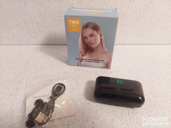 Bezicne Bluetooth slusalice TWS F9 crne blutut - Bezicne Bluetooth slusalice TWS F9 crne blutut - Image 3