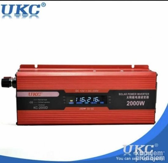 Pretvarač napona inverter 12v-2000w sa LCD Ekranom - Pretvarač napona inverter 12v-2000w sa LCD Ekranom - Image 4