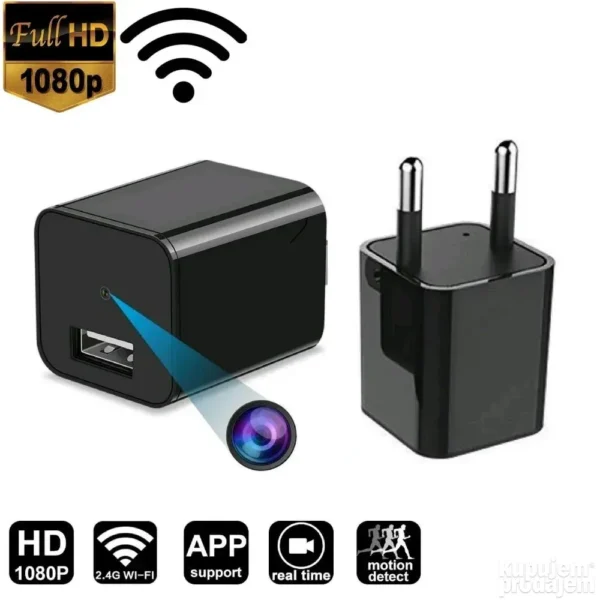 Spijunska WIFI kamera u obliku punjaca - punjac za telefon - Spijunska WIFI kamera u obliku punjaca - punjac za telefon