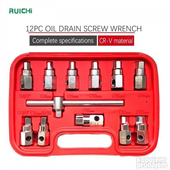 Ključ za ispuštanje ulja iz motora 12kom - Ključ za ispuštanje ulja iz motora 12kom - Image 5